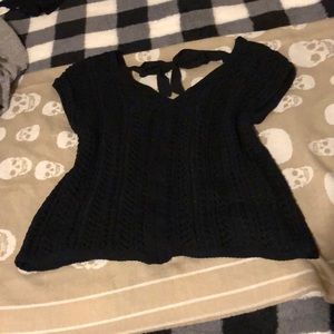 Chelsea and Theodore knitted V neck sweater.